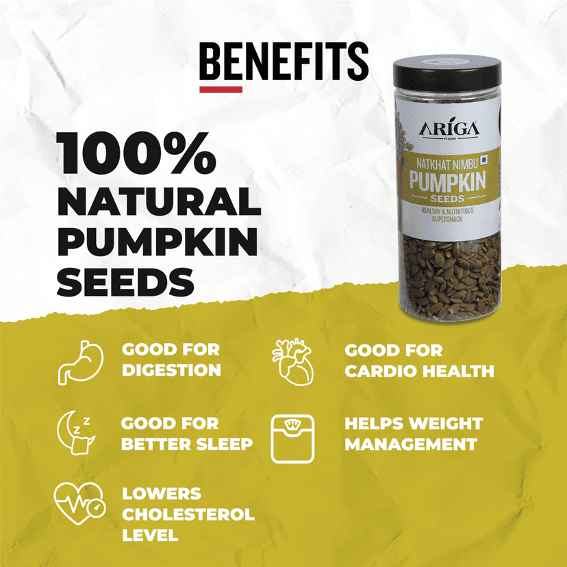 Ariga Foods Natkhat Nimbu Pumpkin Seeds Premium Healthy & Nutritious Pumpkin Seeds 1kg (2 x 500gm) view 4