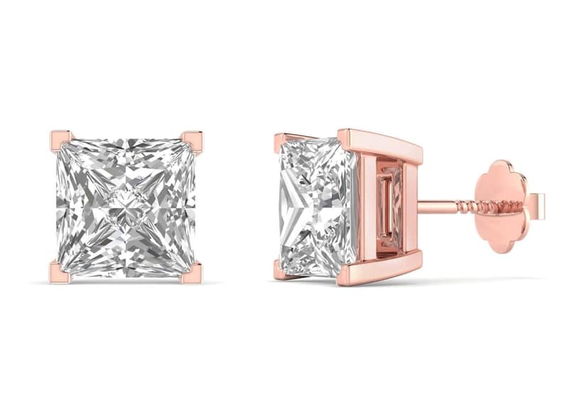 Princess Solitaire Studs view 10