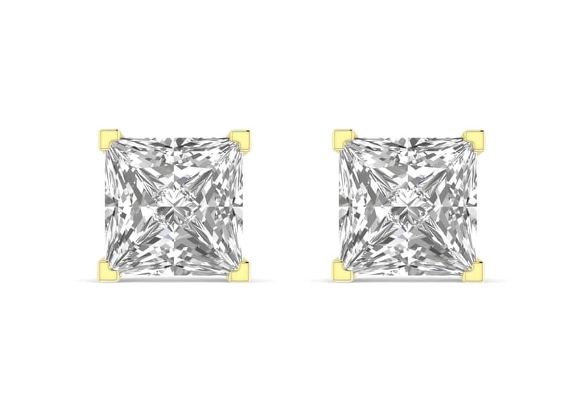 Princess Solitaire Studs view 6