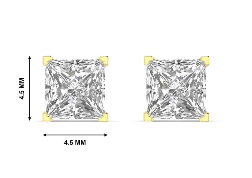 Princess Solitaire Studs view 9
