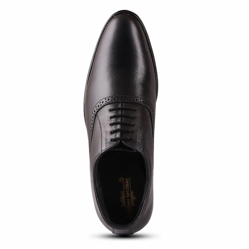 FEATHER LEATHER Genuine Leather Shoe for Men's & Boys - Comfortable & Stylish Shoes - Suitable for Formals, Office Wear, Dress Up Shoes view 7
