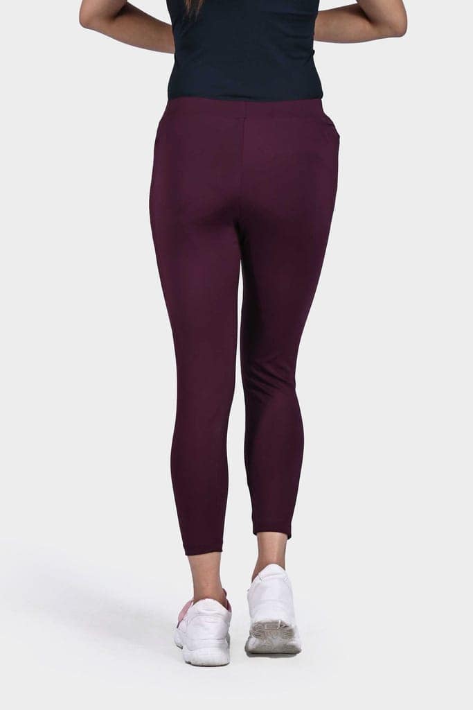 Women Leggings Burgundy view 4