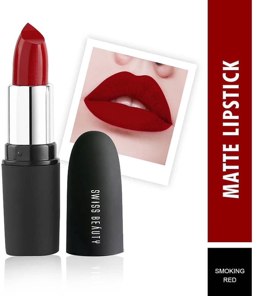 Swiss Beauty Matte Lipstick (Orange Red), 3.8gm