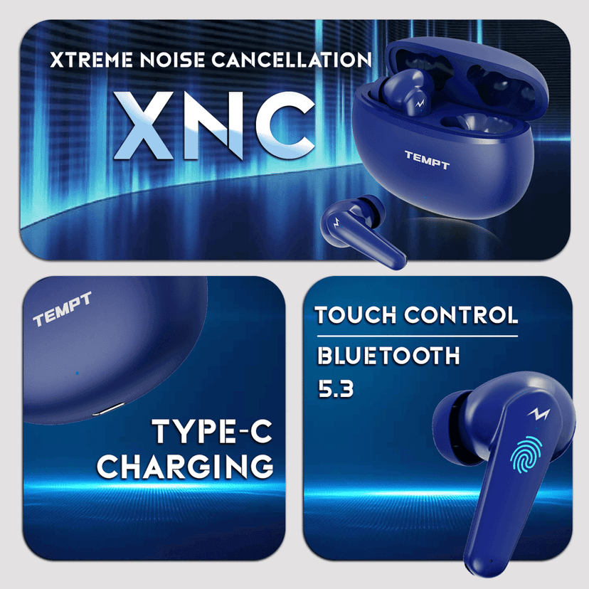 Glider X Earbuds - Blue Black view 6
