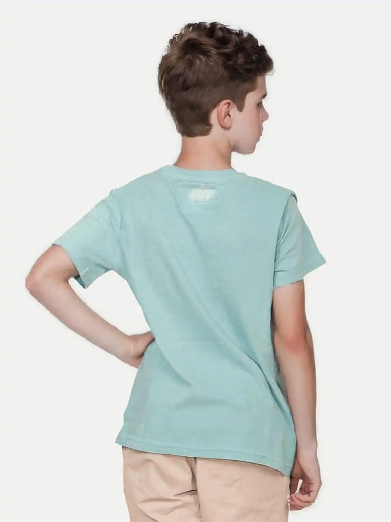 Teen Boys Sage Green graphic printed T-Shirt view 4