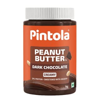 Pintola Choco Spread Peanut Butter Made with premium quality peanuts & blended with rich dark chocolate | Non GMO, Naturally Gluten Free, Zero Cholesterol | Creamy, 1kg
