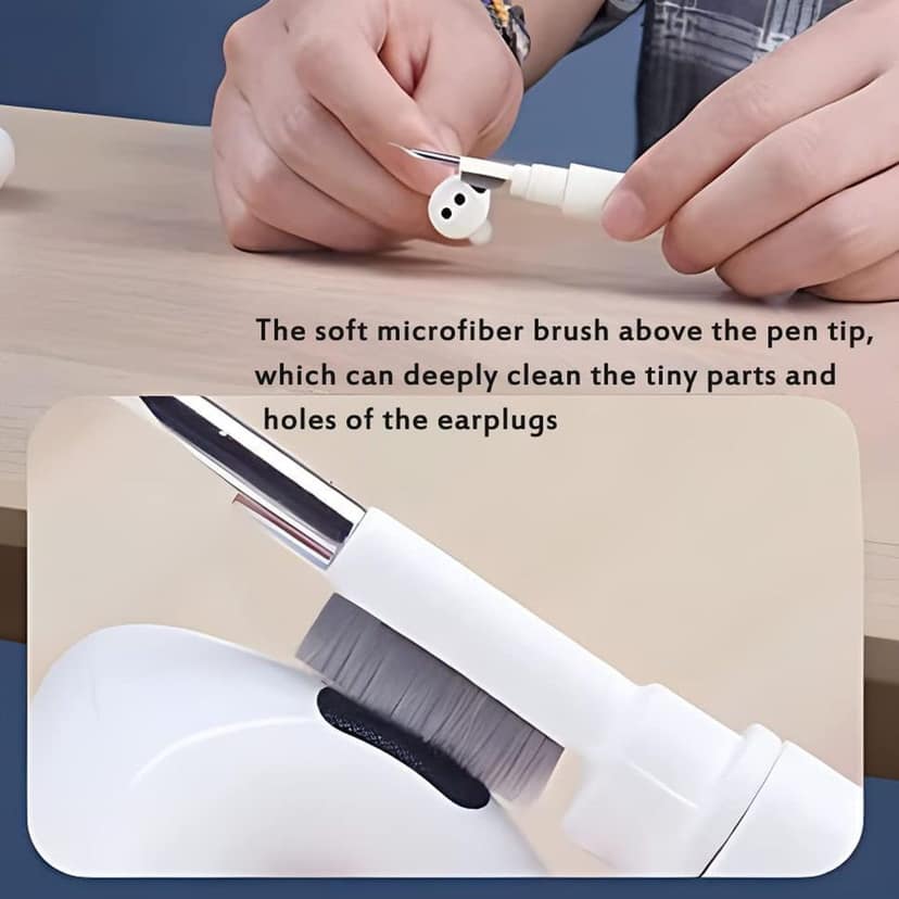 DHRUVINSRI 3-in-1 Earbuds Cleaning Pen: Effortlessly Clean Your Earbuds & Earphones Without Damage – Tool for Precision Care and Maintenance view 4