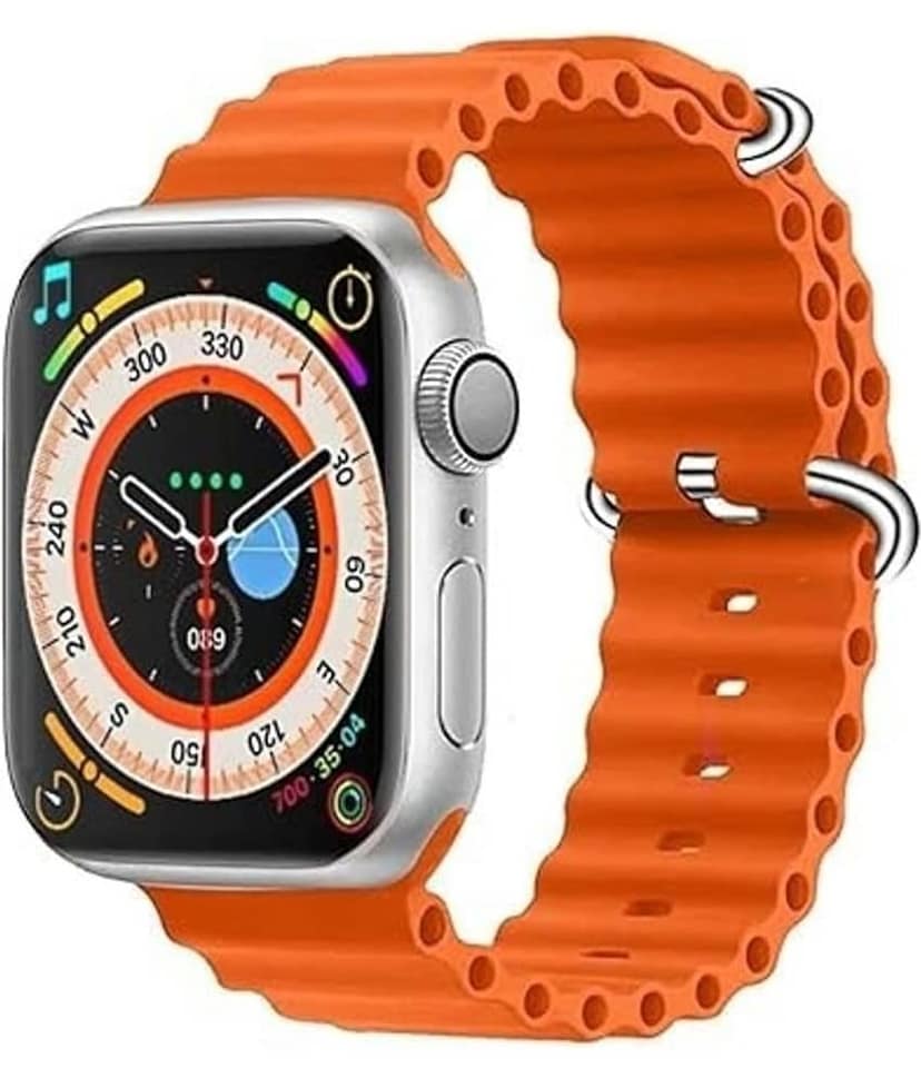 Pulsebit TFT BT Calling Smart Watch with Strap Upto 24 hours Backup ( Orange )