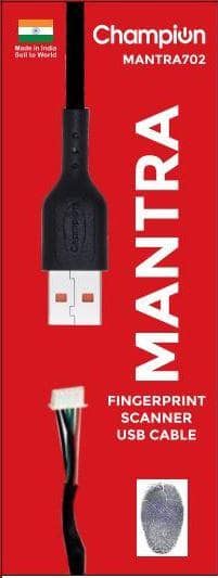 Champion Mantra USB Cable for Fingerprint Scanner Biometric Cable (Black ) view 4