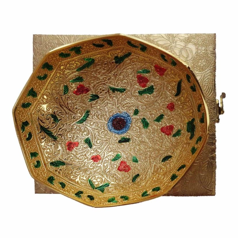 Brass Showpiece Bowl Diwali Gifting Item (BMAS229 G) view 4