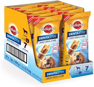 Pedigree Dentastix Dog Treat Oral Care for Adult Large Breed (25 kg+), 7 Sticks 270 gms