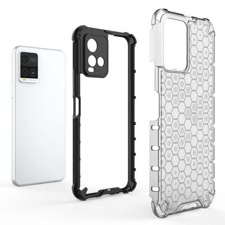 Faircost for Vivo Y21 2021/ Y33s Hybrid Shockproof Back Cover Hard Outside Soft Inside- (Polycabonate::Transparent) view 3