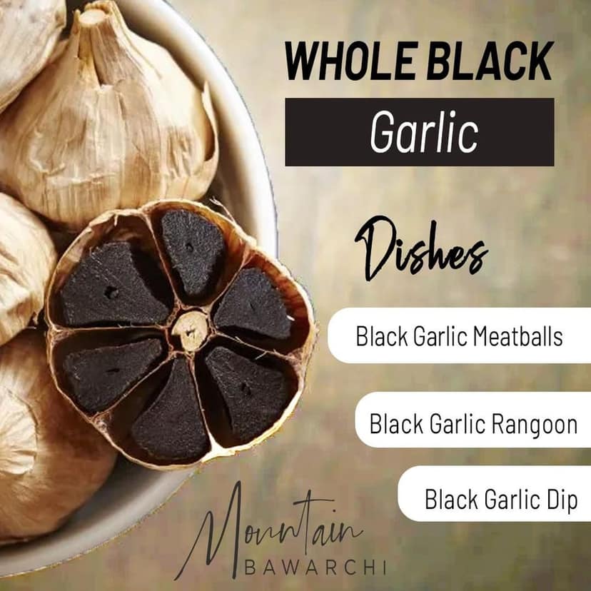 Mountain Bawarchi Black Garlic Whole | Garlic Non-Pungent Great Taste Highly Nutritious | No Added Preservative (200g) view 4