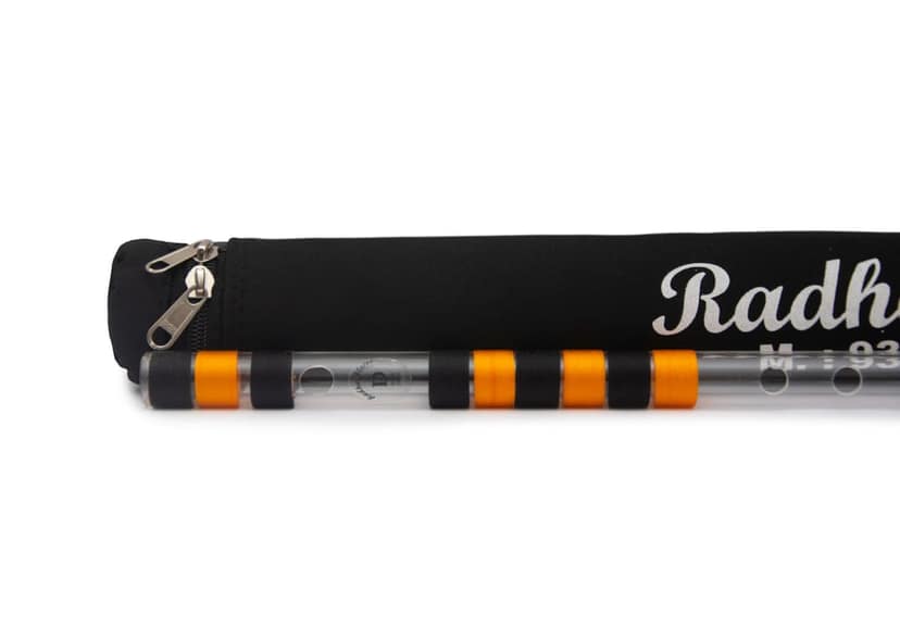 Radhe Flutes Acrylic Bansuri D Natural Right Handed Middle Octave With Hard Cover view 2
