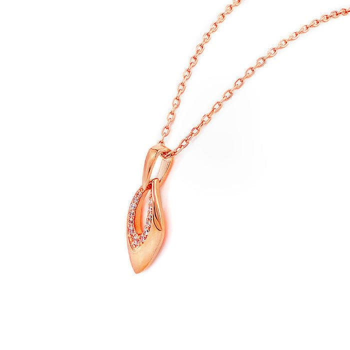 Rose Gold Sparkle Amulet Pendant with Chain view 4