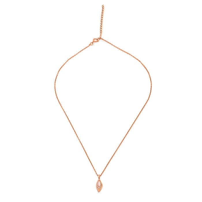Rose Gold Sparkle Amulet Pendant with Chain view 6