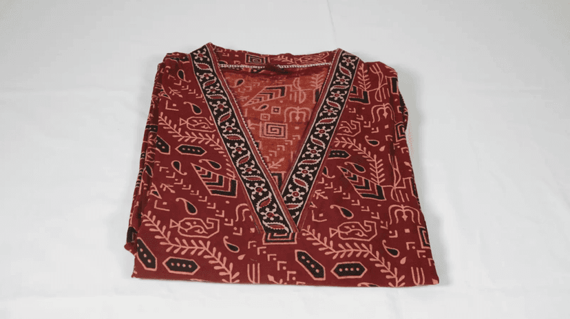 Azarakh Hand block print cotton Kurtiz (Short Top) 1 Piece Each view 2