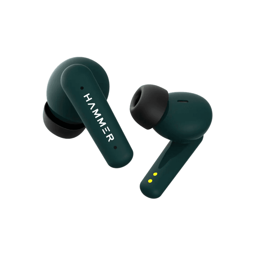 Hammer Airflow Plus TWS Earbuds with Bluetooth 5.1 and Smart Touch Control (Emerald Green) view 3