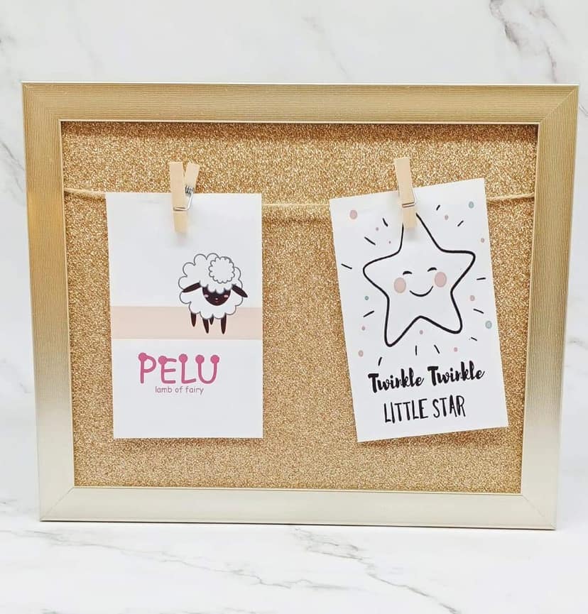 Rack Jack Wall Frame with Wooden Clips - Glitter -Gold view 3