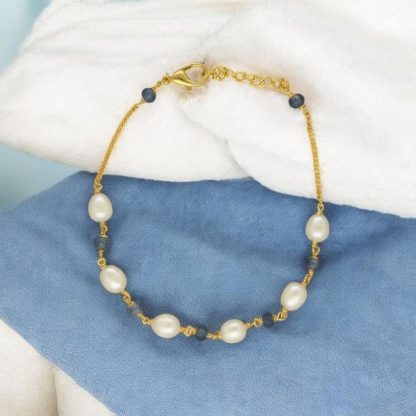 Sri Jagdamba Pearls The Mystic Shimmer Pearl Bracelet For Women Girls