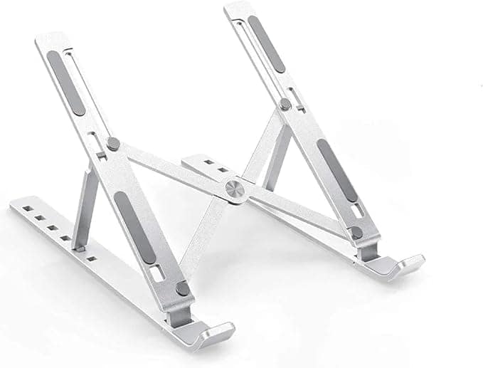 Aluminum Laptop Stand, MacBook Stand, Portable Laptop Stand, Gaming Laptop Stand, Foldable Laptop Stand, Compatibility Upto 15.6-Inch Laptop, Tab, and Mobile (Multicolour)