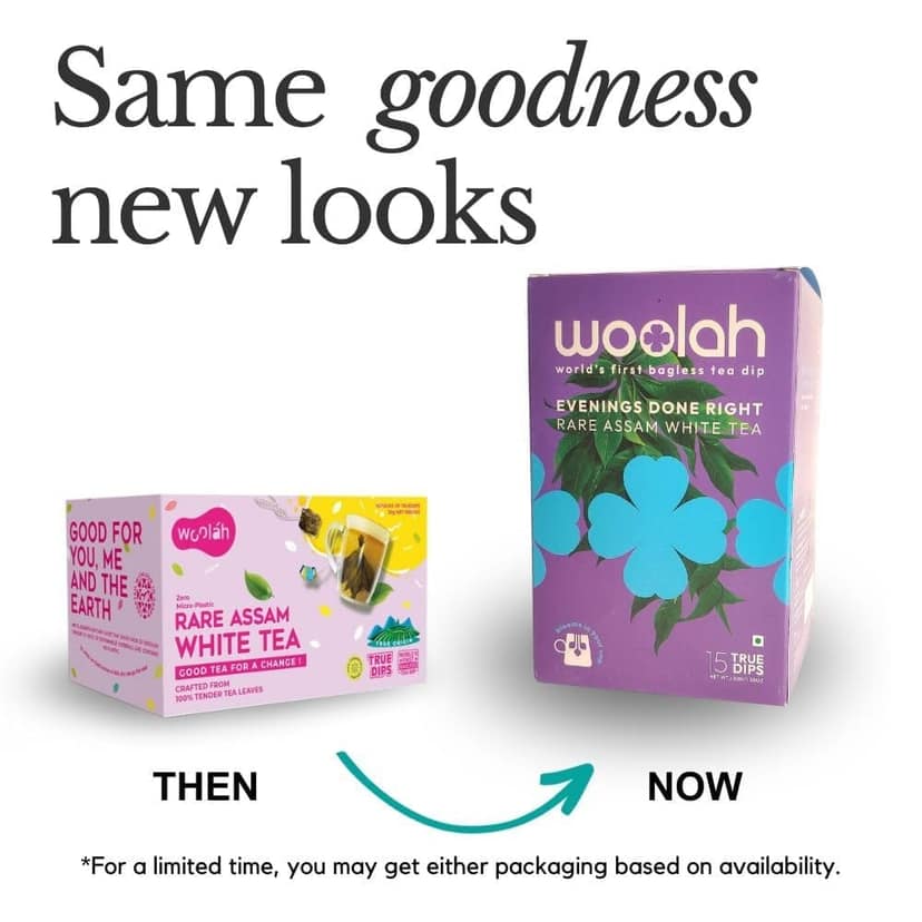 Woolah Rare Assam White Tea, Organic BAGLESS Tea Dip (2 Packs = 30 Dips /60 Cups) 100% PLASTIC FREE, Natural Whole Leaf, High EGCG anti-oxidants, BOOST METABOLISM, Improves SKIN HEALTH & Good for Heart. view 3