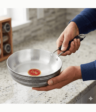 bartan hub Frying Pan Enamle Aluminium Fry Pan Heavy Bottom without Lid 22 cm Diameter 1 Ltr