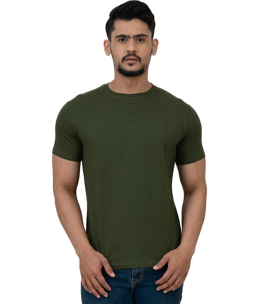 Cotstyle Pack of 1 Cotton Regular Fit Men's T-Shirt ( Green )