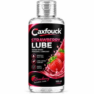 Caxfouck Strawberry Personal Intimate Lube Gel 100 ml Smooth Feel & Everyday Comfort (Set Of 1)
