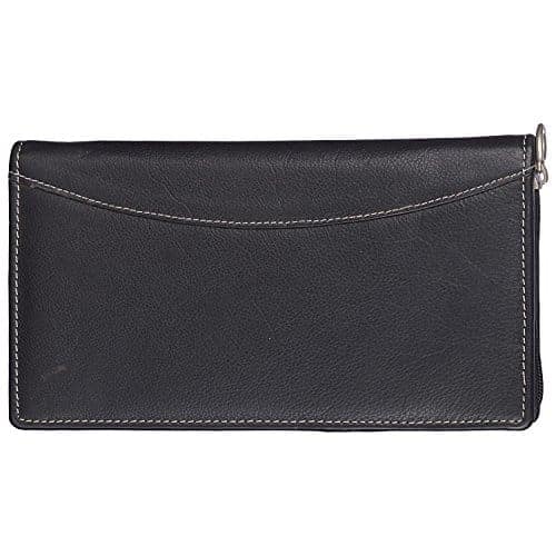 Leatherman Genuine Leather Black Passport Wallet one Compartment 1722 view 2