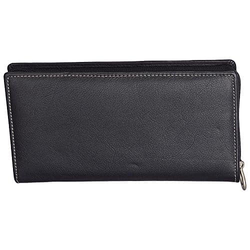 Leatherman Genuine Leather Black Passport Wallet one Compartment 1722 view 3