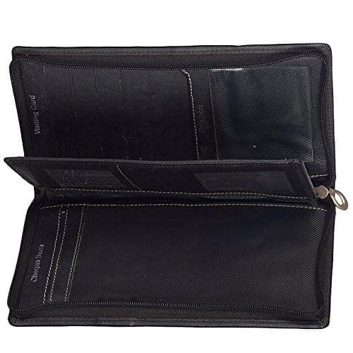 Leatherman Genuine Leather Black Passport Wallet one Compartment 1722 view 4