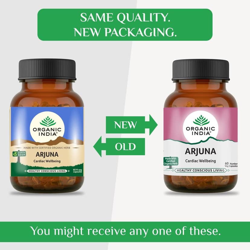 A TATA Product - Organic India Arjuna - 60 Veg Capsules view 4