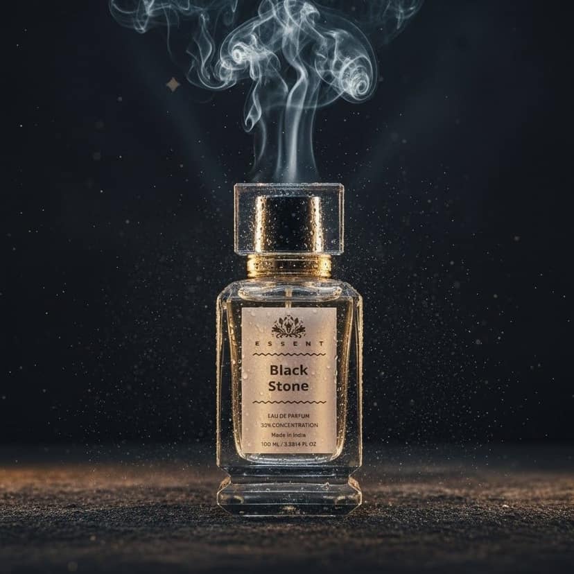 Essent Perfumes Black Stone Eau de Parfum (EDP) – Dark Woody Spicy Long Lasting Perfume – Unisex Fragrance