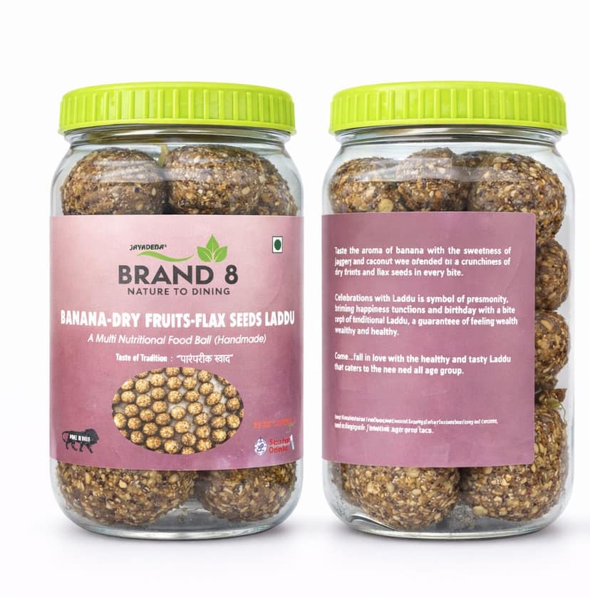 Banana - Dry Fruits - Flax Seed Laddu [ A multi nutritionmal Food Ball ] view 3