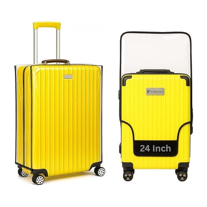 Panchhi StoreTrolley Bag Cover, Suitcase Cover Transparent PVC Suitcase Cover with Zipper Dustproof Waterproof & Anti-Scratch Trolley Cover for Travel Accessories-