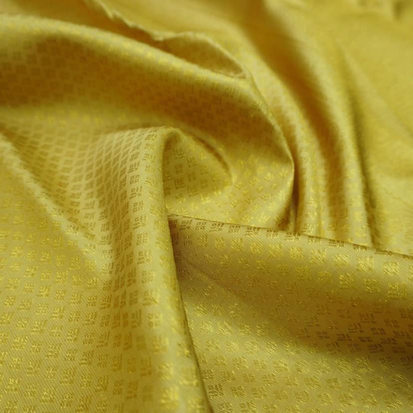 Sandal Gold Color Kanchipuram Silk Saree Self Jacquard view 3