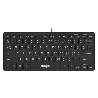 FRONTECH Wired Mini Keyboard | Membrane Keys with Retractable Stands | USB Plug & Play | Ergonomic & Comfortable Design | 1 Year Warranty (KB-0041, Black) FRONTECH Wired Mini Keyboard | Membrane Keys with Retractable Stands | USB Plug & Play | Ergonomic