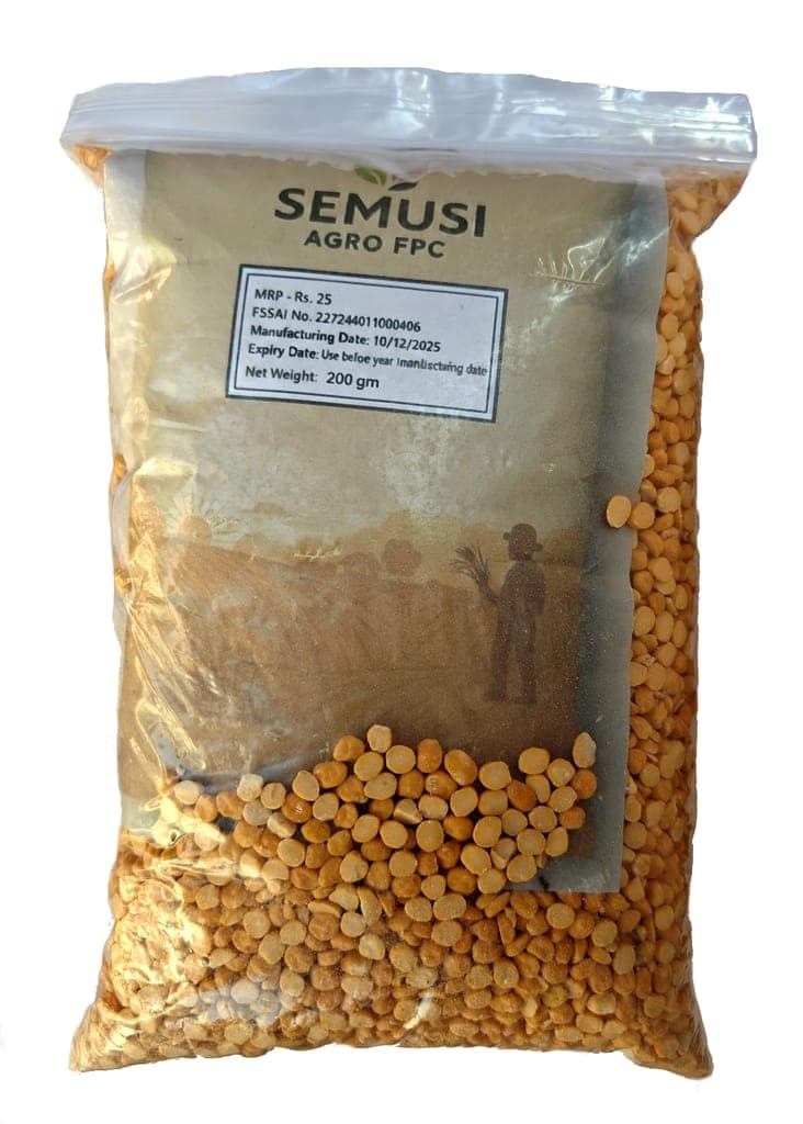 SEMUSI Premium Unpolished Chana Dal 200 gm- High Protein, Farm Fresh view 3