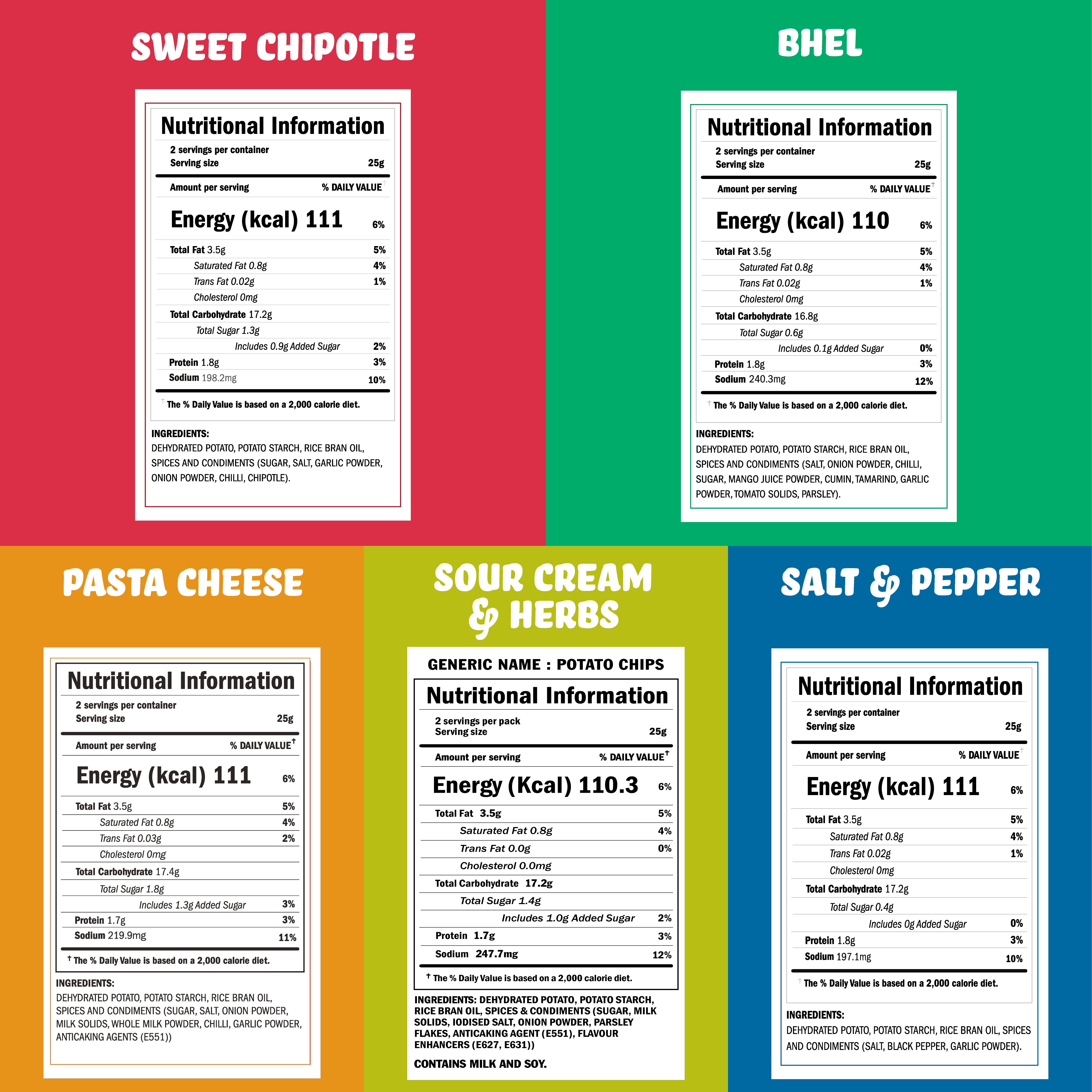 Popped Potato Chips - Assorted Flavours - 5 Squad packs BRB view 2