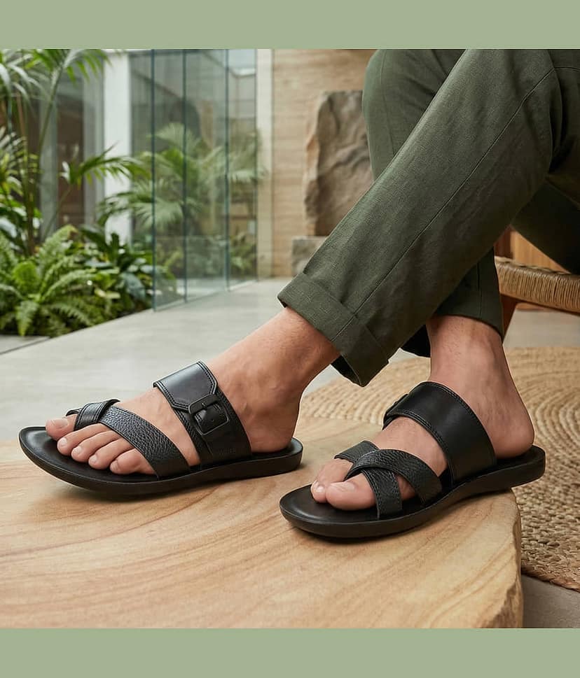 Ajanta - Black Men's Sandals view 2
