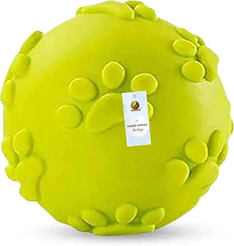 Foodie Puppies Latex Rubber Squeaky Dog Chew Ball Toy - (Claw Ball, Small) Durable and Safe Fetch Teething Dog Toy for Puppies and Small to Medium Dogs, Paw Design Helps to Clean Teeth (Diameter, 6cm) view 2