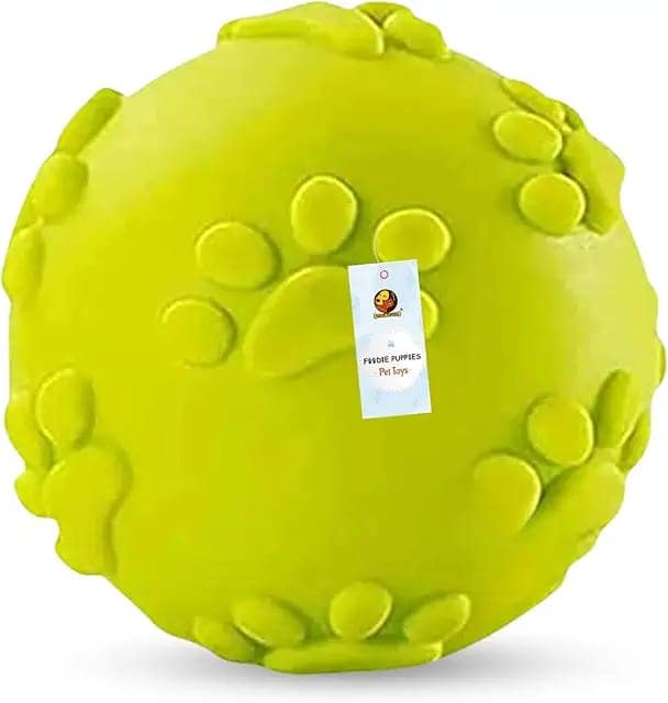 Foodie Puppies Latex Rubber Squeaky Dog Chew Ball Toy - (Claw Ball, Small) Durable and Safe Fetch Teething Dog Toy for Puppies and Small to Medium Dogs, Paw Design Helps to Clean Teeth (Diameter, 6cm) view 3