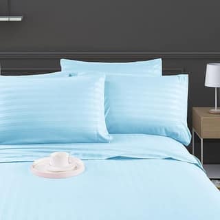 220 TC Pure Cotton | Satin Stripe King Size Bedsheet With 2 Pillow Covers for Home Hotel Resort-( 90 x 108 -King )