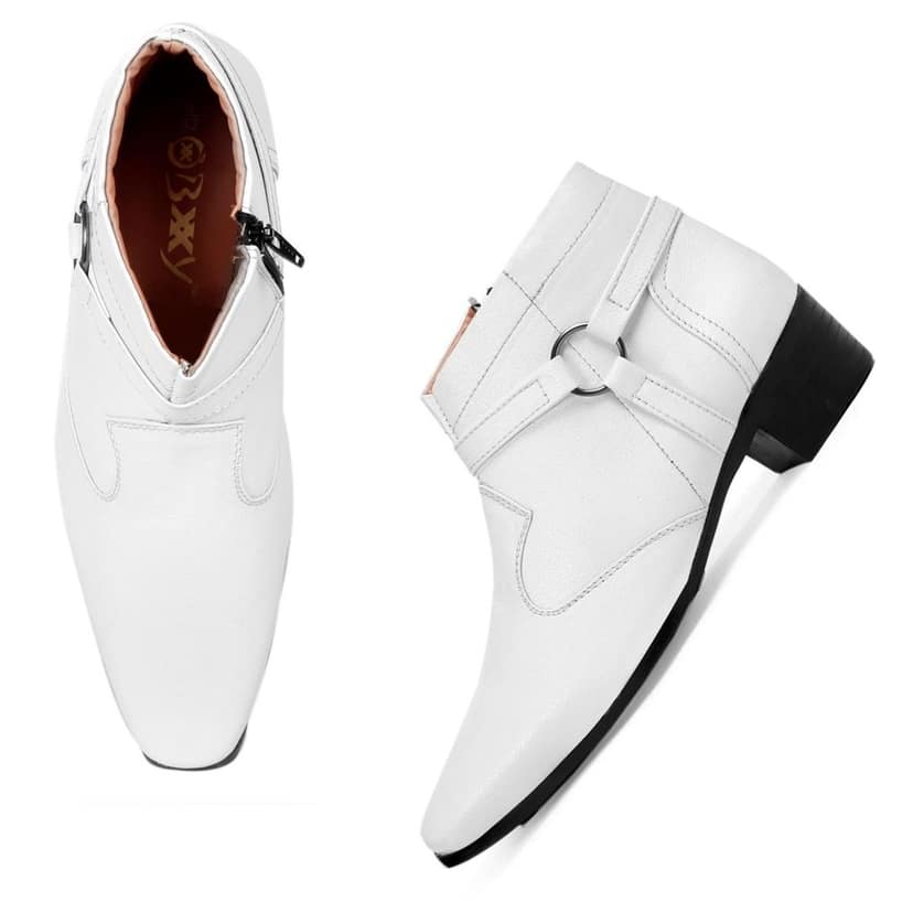 BXXY Men's New Height Increasing with Strapped Zipper and Buckle Boots for All Occassions and All Seasons view 5