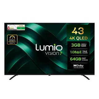 Lumio Vision 7 2026 109cm (43 inches) 4K Ultra HD Smart QLED Google TV FTW1-ADSJ Lumio Vision 7 2026 109cm (43 inches) 4K Ultra HD Smart QLED Google TV FTW1-ADSJ - Black / 43 inches