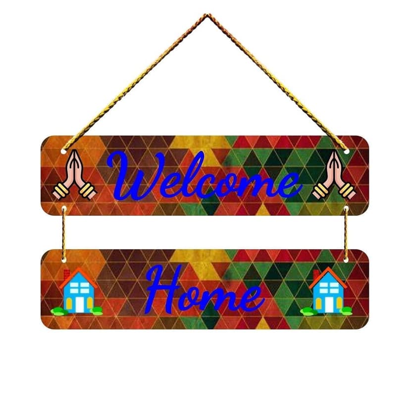Wall Hangings for Home Decoration Items for Living Room Decor Welcome Home Wall Hanging for Home Office Decoration Handmade Craft Decorative Wall Art (WH2308)