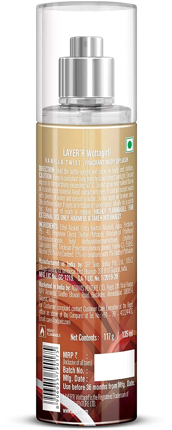 Layer'r Wottagirl Perfume Spray - Vanilla Twist, 135 ml view 2
