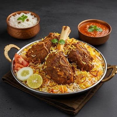 1 Kg Mutton Biryani (Serves 2)