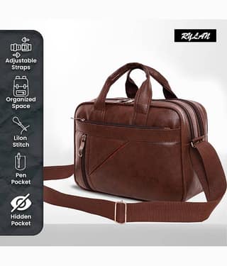 Raylan Brown Solid Messenger Bag